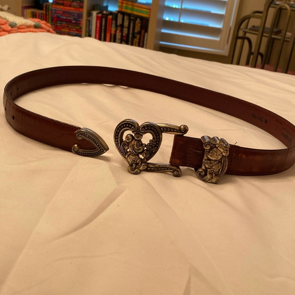 Disney Mickey and Minnie Leather Belt!